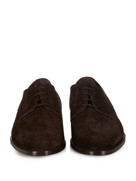 zegna designer suede oxford shoes